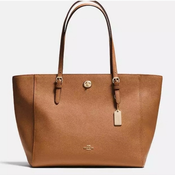EUC Coach Brown Leather Tote Bag - Picture 1 of 9